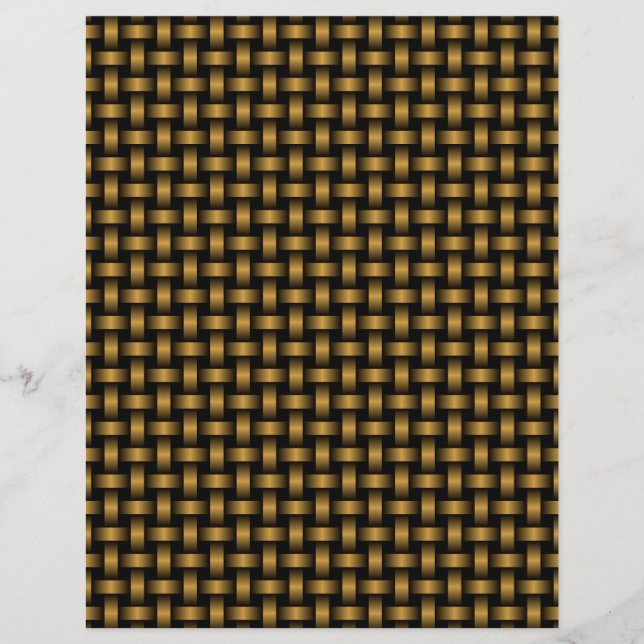 Orange Black Weave Pattern Briefbogen (Vorderseite)
