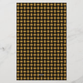 Orange Black Weave Pattern Briefpapier (Rückseite)
