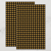 Orange Black Weave Pattern Briefpapier (Vorne/Hinten)