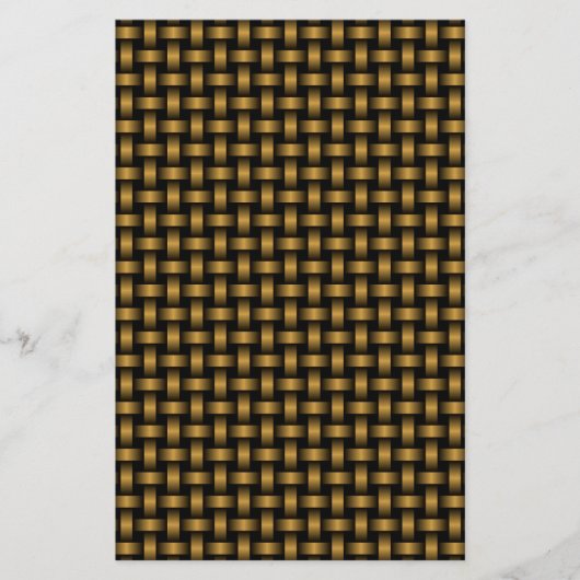 Orange Black Weave Pattern Briefpapier (Vorderseite)