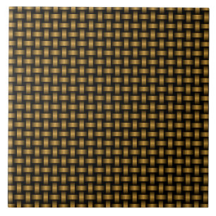 Orange Black Weave Pattern Fliese