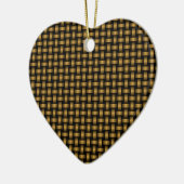 Orange Black Weave Pattern Keramik Ornament (Links)