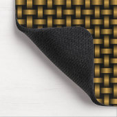 Orange Black Weave Pattern Mousepad (Ecke)