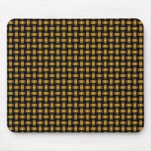Orange Black Weave Pattern Mousepad (Vorne)