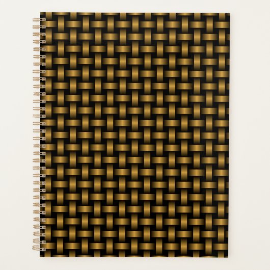 Orange Black Weave Pattern Planer (Vorderseite)