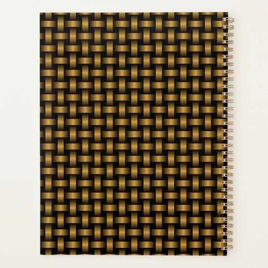 Orange Black Weave Pattern Planer (Rückseite)