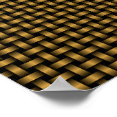 Orange Black Weave Pattern Poster (Ecke)