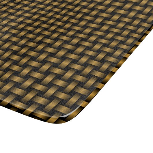 Orange Black Weave Pattern Schneidebrett (Ecke)