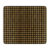 Orange Black Weave Pattern Schneidebrett (Vorderseite)