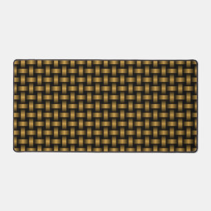 Orange Black Weave Pattern Schreibtischunterlage