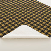 Orange Black Weave Pattern Sherpadecke (3/4)