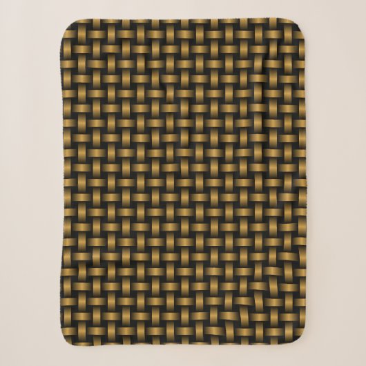 Orange Black Weave Pattern Sherpadecke (Vorderseite)