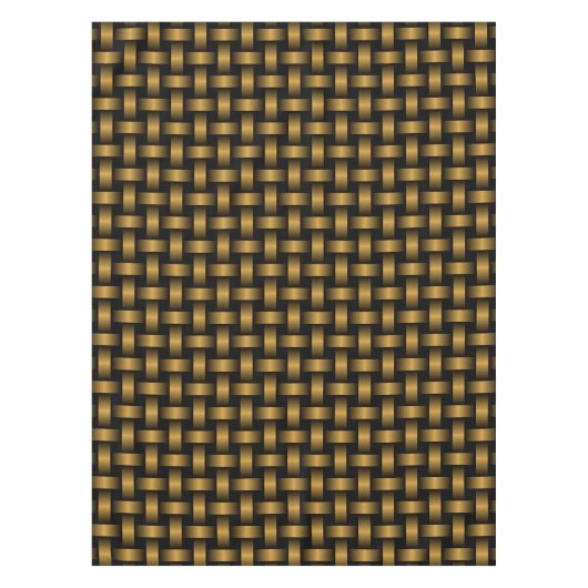 Orange Black Weave Pattern Tischdecke (Vorderseite)