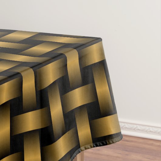 Orange Black Weave Pattern Tischdecke (Beispiel)