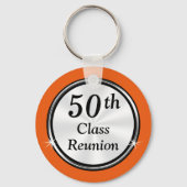 Orange, Black, White 50. Class-Wiedersehen-Favors Schlüsselanhänger (Rückseite)