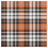 Orange Black White Plaid Tartan Pattern Design  Stoff (Muster)