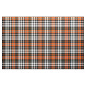 Orange Black White Plaid Tartan Pattern Design  Stoff (Fat Quarter (45,7 x 55,9 cm))