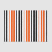 Orange Black White Stripes Pattern Design  Seidenpapier (Vorderseite)