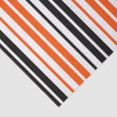Orange Black White Stripes Pattern Design  Seidenpapier (Ausschnitt)