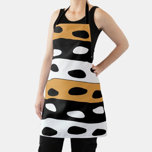 Orange Black White Stripes Schürze (InSitu)