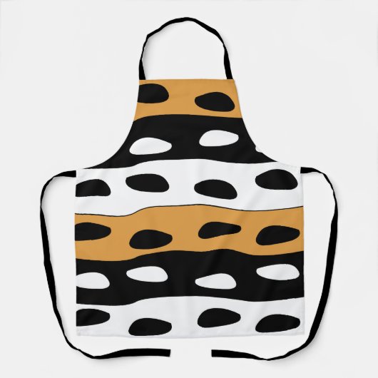 Orange Black White Stripes Schürze (Vorderseite)