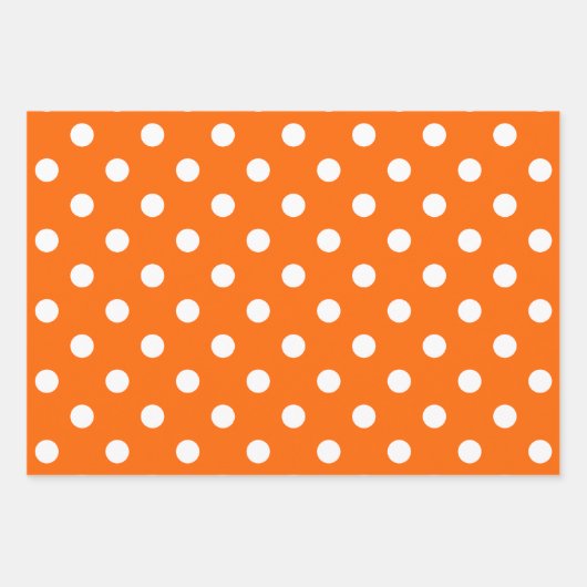 Orange, Black & White Wrapping Paper Sheets Geschenkpapier Set (Vorderseite)