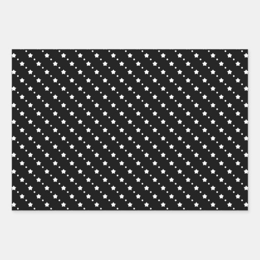 Orange, Black & White Wrapping Paper Sheets Geschenkpapier Set (Vorderseite 2)