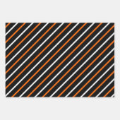 Orange, Black & White Wrapping Paper Sheets Geschenkpapier Set (Vorderseite)