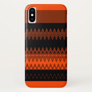 Orange Black Zickzack Zigzag Stripes Case-Mate iPhone Hülle