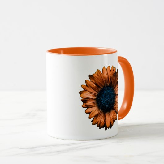 Orange Blanket Blume Tasse (VorderseiteRechts)