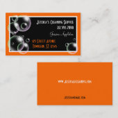 Orange Blasen, die Visitenkarte (Vorne/Hinten)