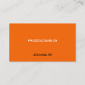 Orange Blasen, die Visitenkarte (Rückseite)