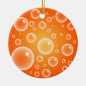 Orange Blasen Keramikornament (Vorne)