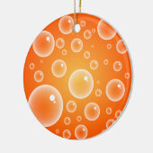 Orange Blasen Keramikornament (Links)
