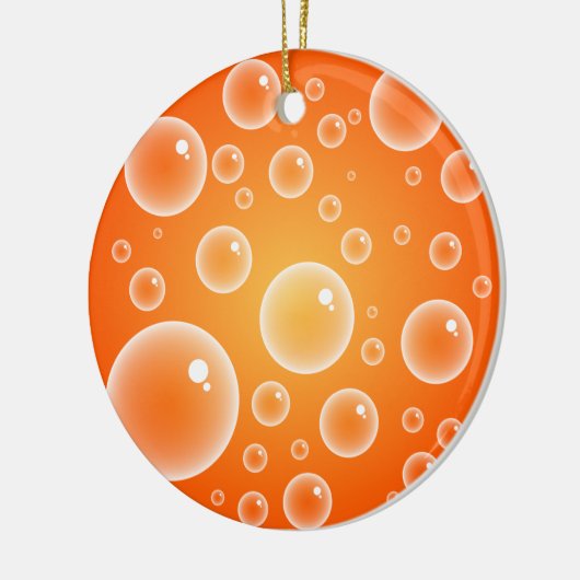 Orange Blasen Keramikornament (Links)