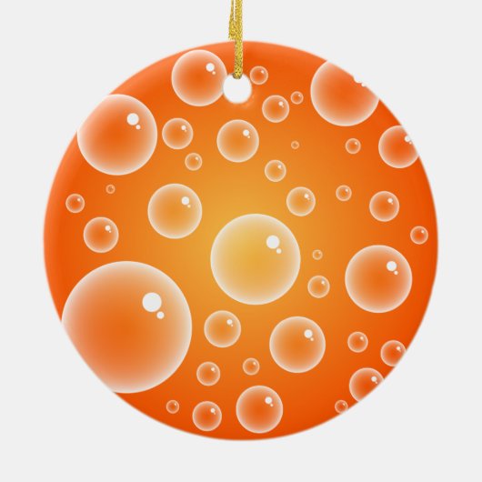 Orange Blasen Keramikornament (Hinten)