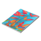 Orange Blätter Herbst Original Aquarellkunst Notizblock (Rotiert)