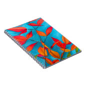 Orange Blätter Herbst Original Aquarellkunst Notizblock (Rechte Seite)