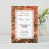 Orange Blätter Hochzeit im Herbst Probe Abendessen Einladung (Stehend Vorderseite)
