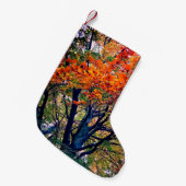 Orange Blätter Kleiner Weihnachtsstrumpf (Vorderansicht (hängend))