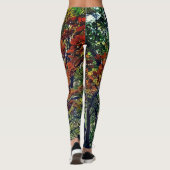 Orange Blätter Leggings (Rückseite)