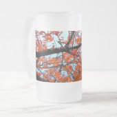 Orange Blätter Mattglas Bierglas (Vorderseite Links)