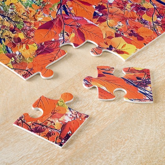 Orange Blätter Puzzle (Seite)