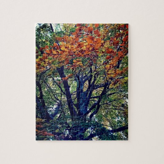 Orange Blätter Puzzle (Vertikal)