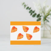 Orange Blätter - rustikale Hochzeiten Postkarte (Stehend Vorderseite)