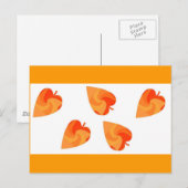 Orange Blätter - rustikale Hochzeiten Postkarte (Vorne/Hinten)