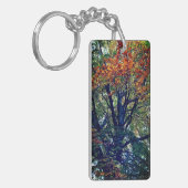 Orange Blätter Schlüsselanhänger (Vorderseite links)