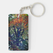 Orange Blätter Schlüsselanhänger (Rückseite)