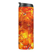 Orange Blätter Thermosbecher (Nach rechts gedreht)