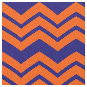 Orange Blau Chevron Zickzack-Design  Stoff